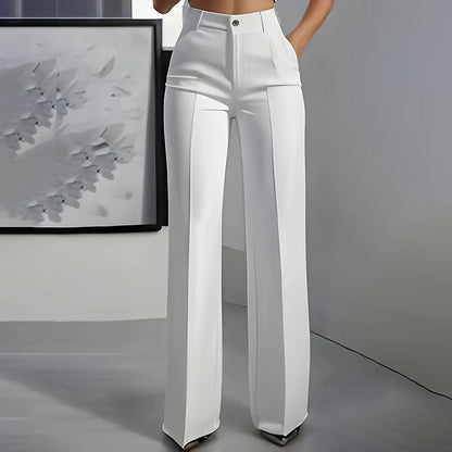 Pantalones de Vestir de Cintura Alta - Ajuste Estructurado Halagador