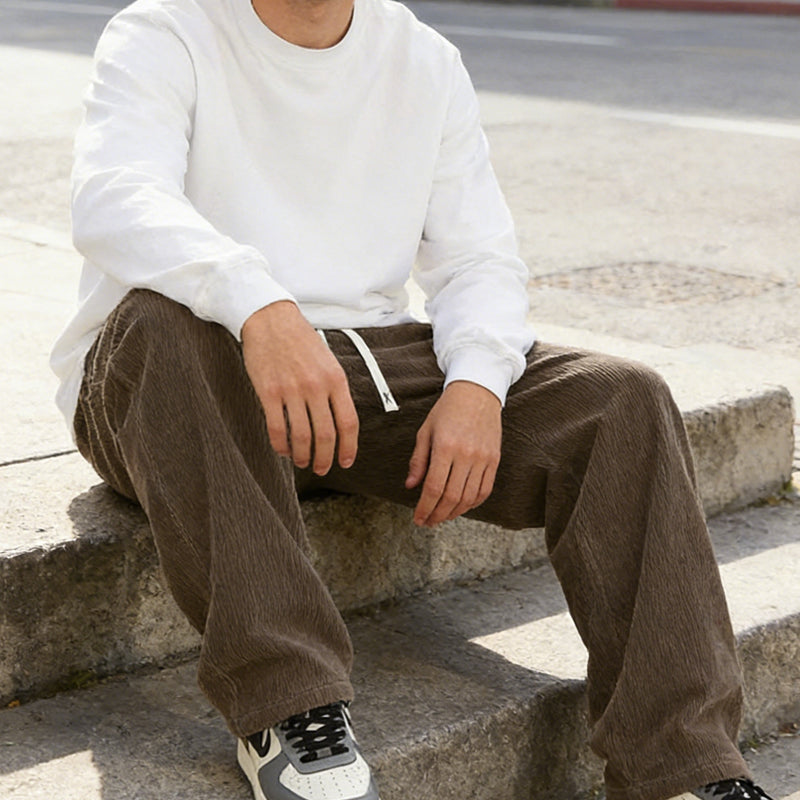 Pantalones de Hombre de Corte Suelto - Cómodos Pantalones Casual