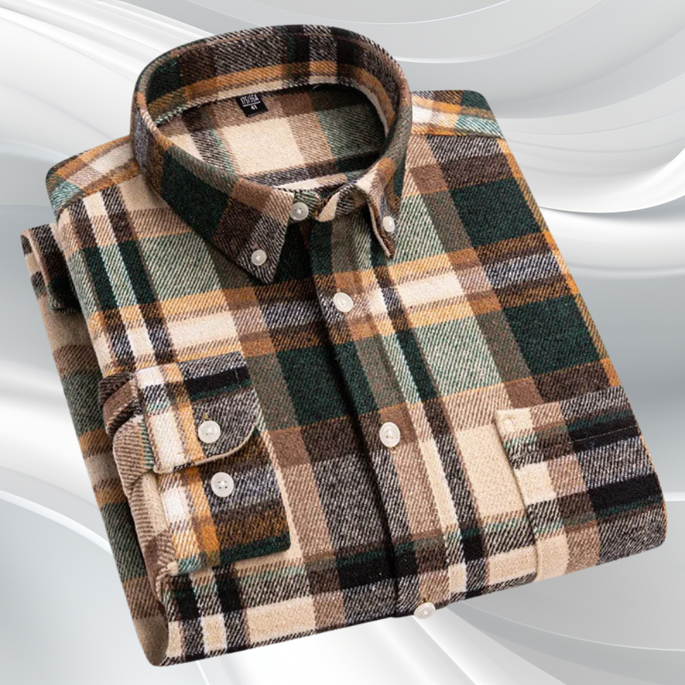 Camisa Rothwell de Franela de Algodón
