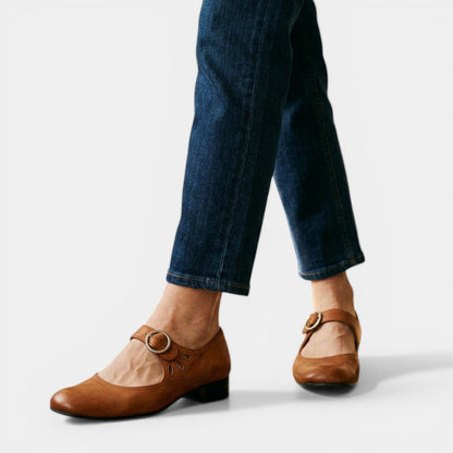 Iveta - Cómodos Zapatos Mary Jane con Tacón Bloque