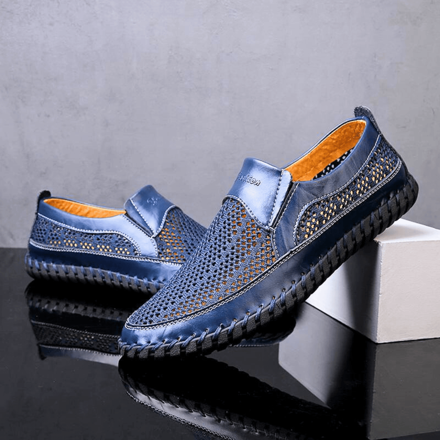 Bresano — Zapatos de Cuero para Hombre sin Cordones