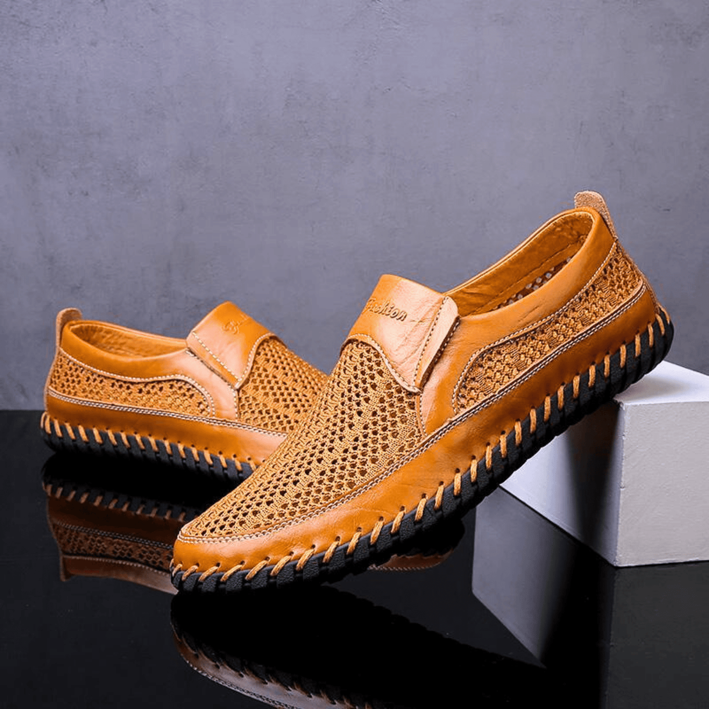 Bresano — Zapatos de Cuero para Hombre sin Cordones