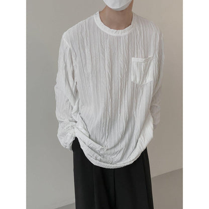 Camiseta de Manga Larga Transparente - Ajuste Asiático