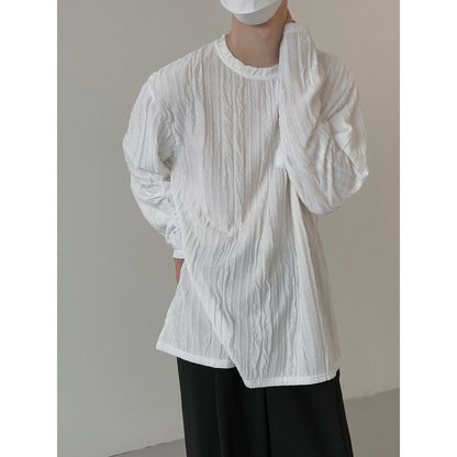 Camiseta de Manga Larga Transparente - Ajuste Asiático
